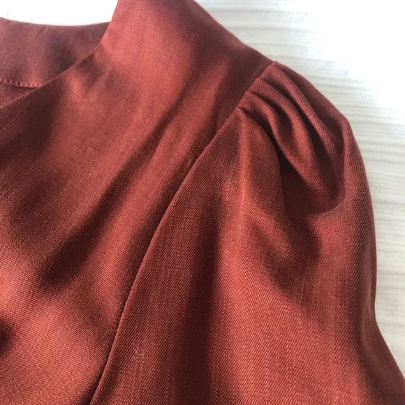 & Other Stories Puff Sleeve Wrap Blouse - Picture 4 of 4